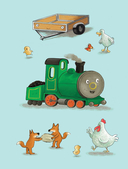 Маленький красный Трактор и паровозик — фото, картинка — 1