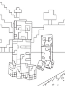 Мегакрутая раскраска Майнкрафт — фото, картинка — 3