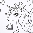 Принцессы, русалочки, единороги. Раскраска — фото, картинка — 3