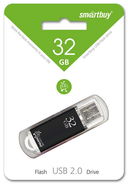 USB Flash Drive 32Gb SmartBuy V-Cut (Black) — фото, картинка — 1