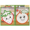 Вкусно и полезно. Первая раскраска с цветным контуром — фото, картинка — 1