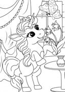 Раскраска с блестящими наклейками. Единорожки — фото, картинка — 2