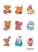 Раскраски с сияющими наклейками. Пушистики — фото, картинка — 3